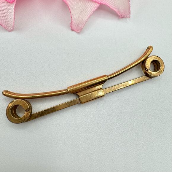 Vintage Swank Gold Filled Collar Clip Stay 1/20 12K G. F. Retro Dapper Signed - Picture 5 of 9